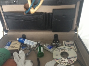 This is the ACTUAL contents of the  briefcase that the bachelor brought with him.